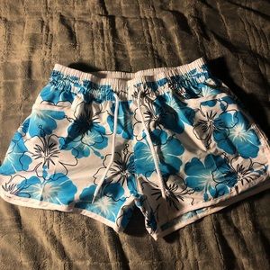 Hawaiian Flower swim shorts